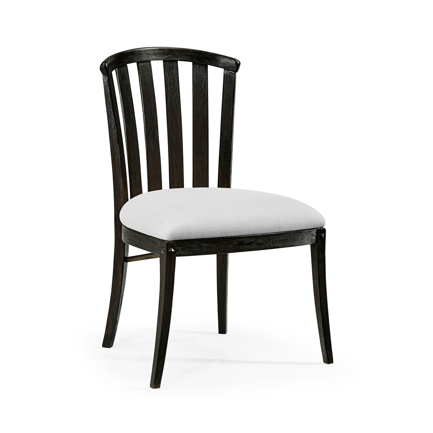 Casual Slat Upholstered Side Chair