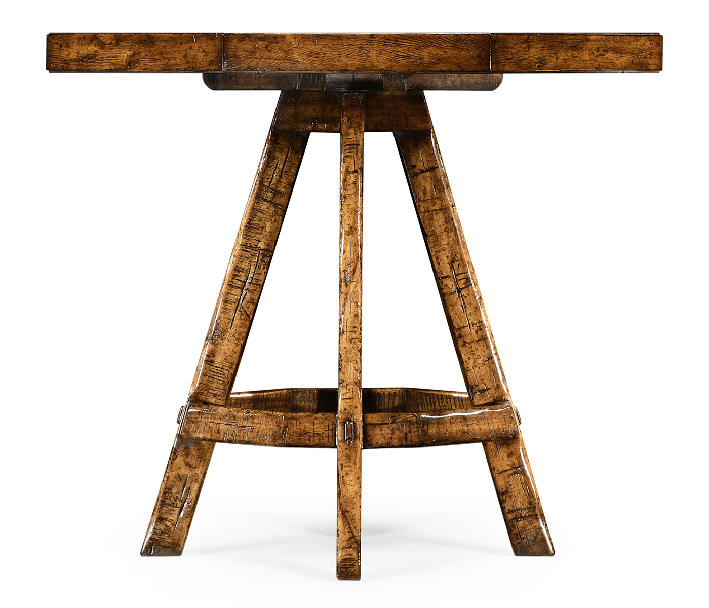 Country Walnut Side Table with Octagonal Top