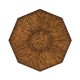 Country Walnut Side Table with Octagonal Top