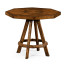 Country Walnut Side Table with Octagonal Top