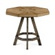 Light & Dark Driftwood Side Table with Octagonal Top