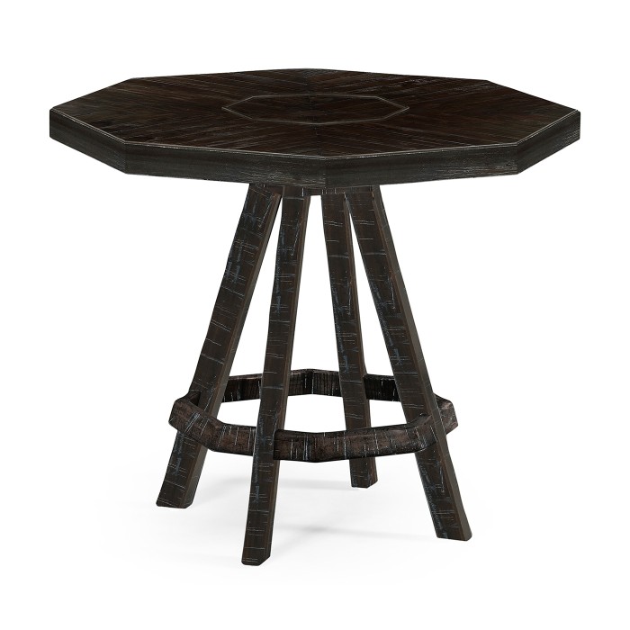 Dark Ale Side Table with Octagonal Top