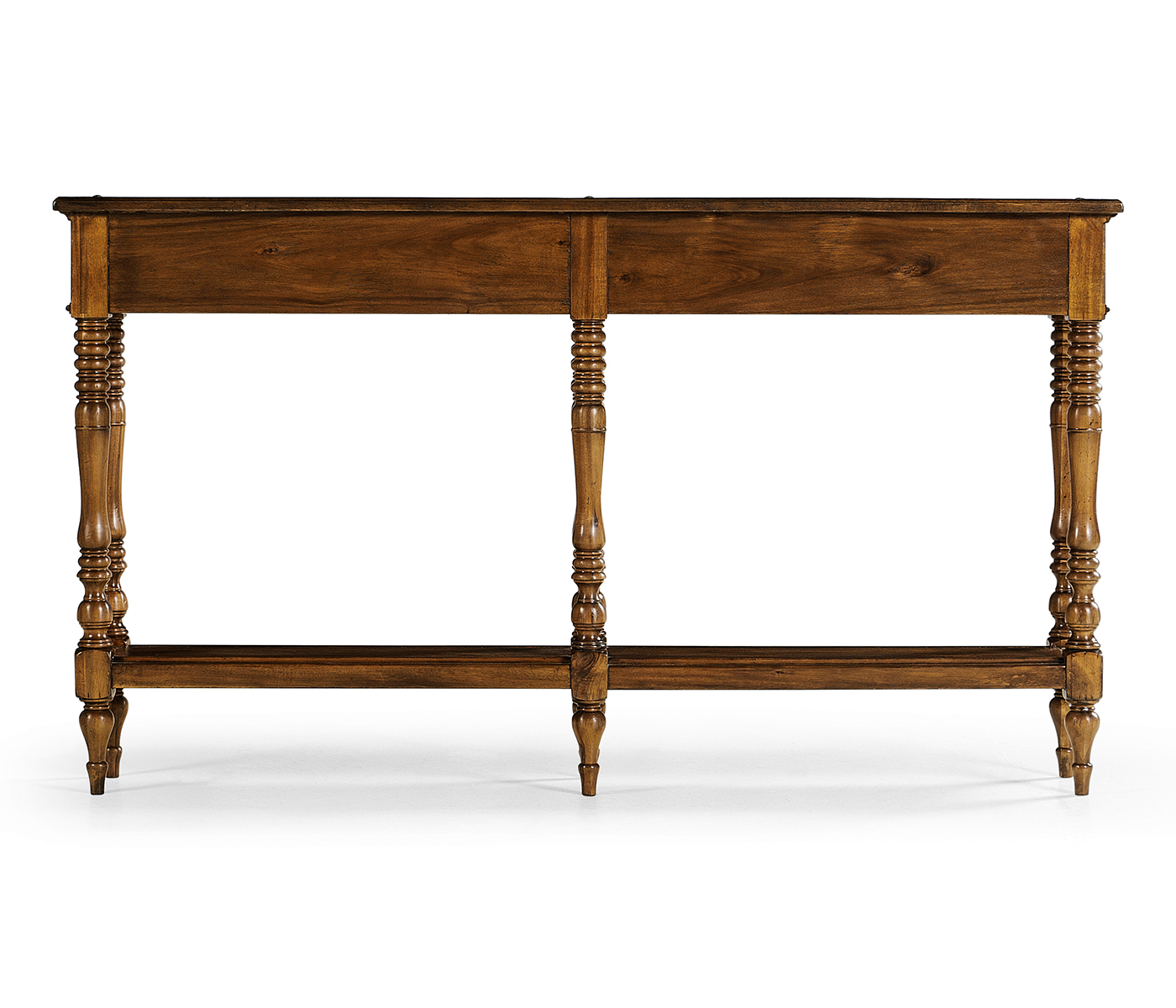 Country Walnut Parquet Double Console Table