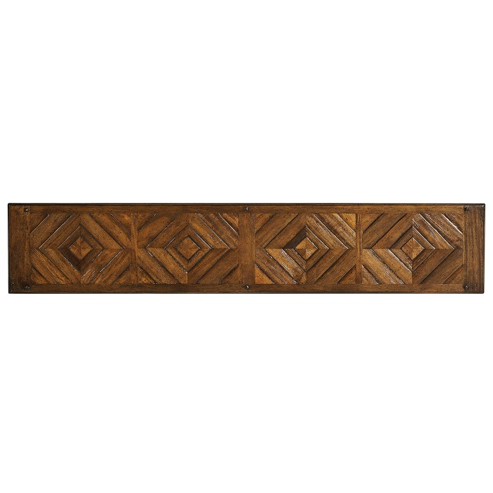 Country Walnut Parquet Double Console Table