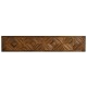 Country Walnut Parquet Double Console Table