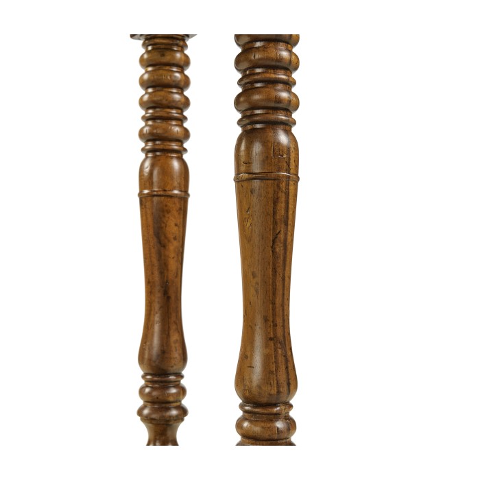 Country Walnut Parquet Double Console Table