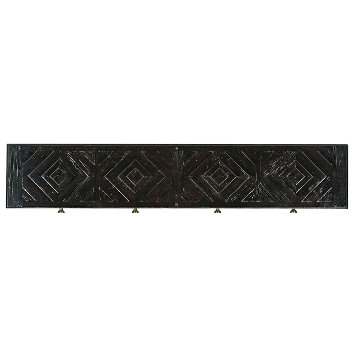Dark Ale Parquet Double Console Table