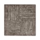 Antique Dark Grey Parquet Square Lamp Table with Contrast Inlay