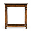 Country Walnut Parquet Square Lamp Table with Contrast Inlay