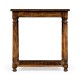 Country Walnut Parquet Square Lamp Table with Contrast Inlay