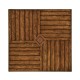 Country Walnut Parquet Square Lamp Table with Contrast Inlay