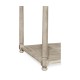 Rustic Grey Parquet Square Lamp Table with Contrast Inlay