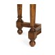 Country walnut parquet round side table with contrast inlay