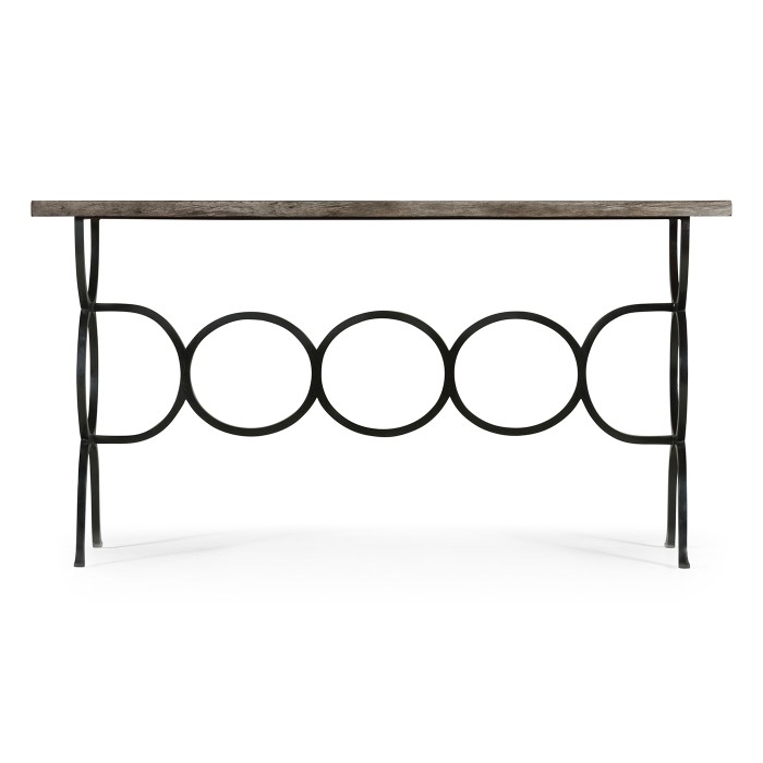 Casual Console Table with Iron Base