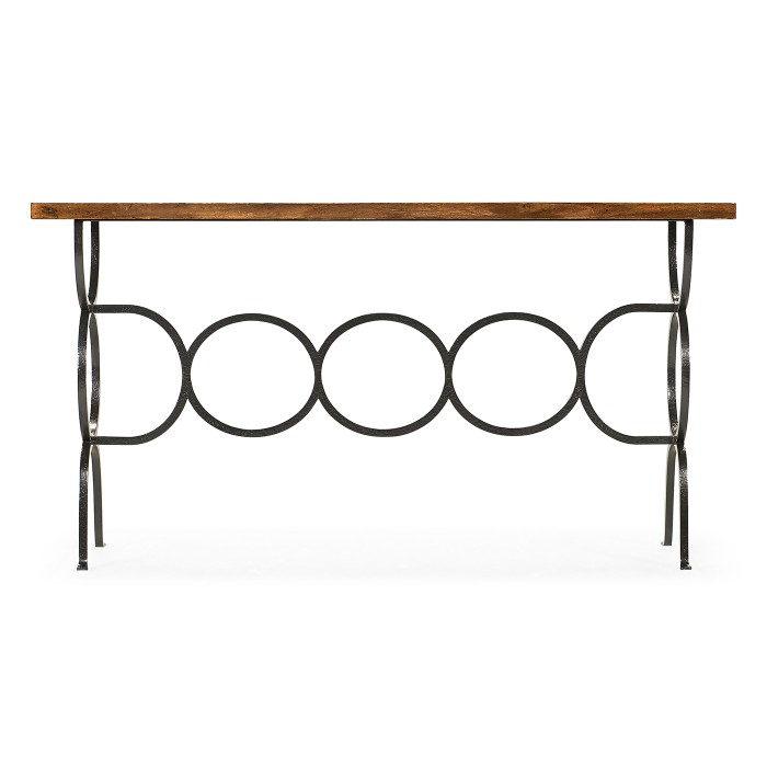 Casual Console Table with Iron Base
