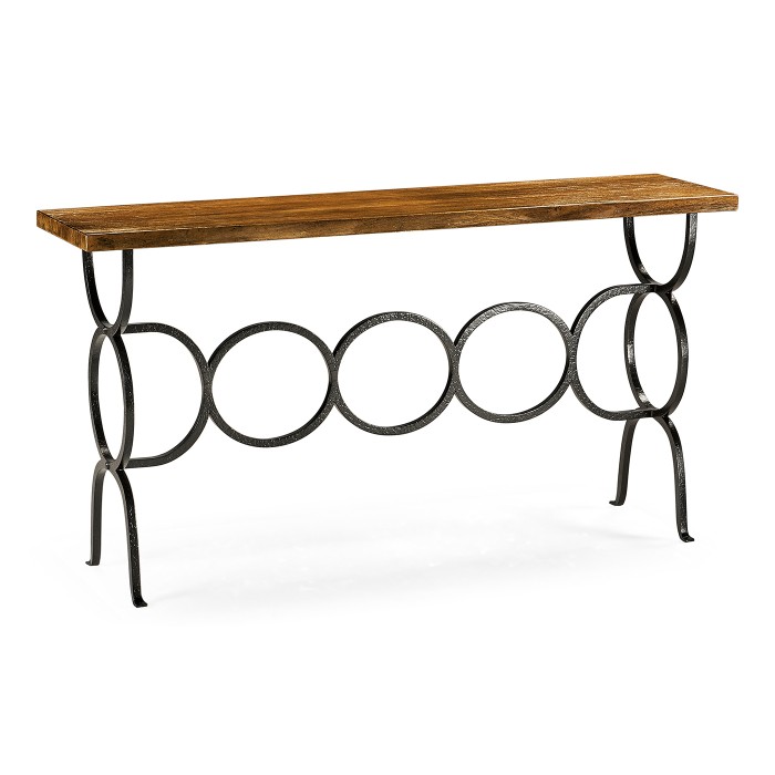 Casual Console Table with Iron Base