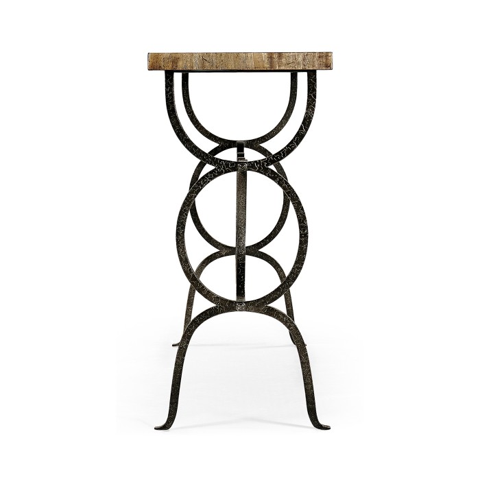 Casual Console Table with Iron Base