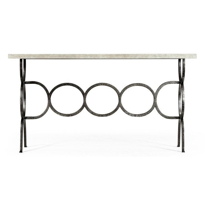 Casual Console Table with Iron Base