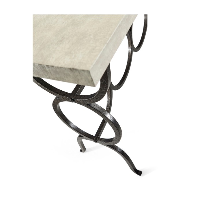 Casual Console Table with Iron Base