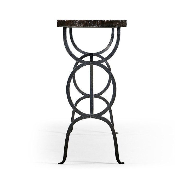Casual Console Table with Iron Base