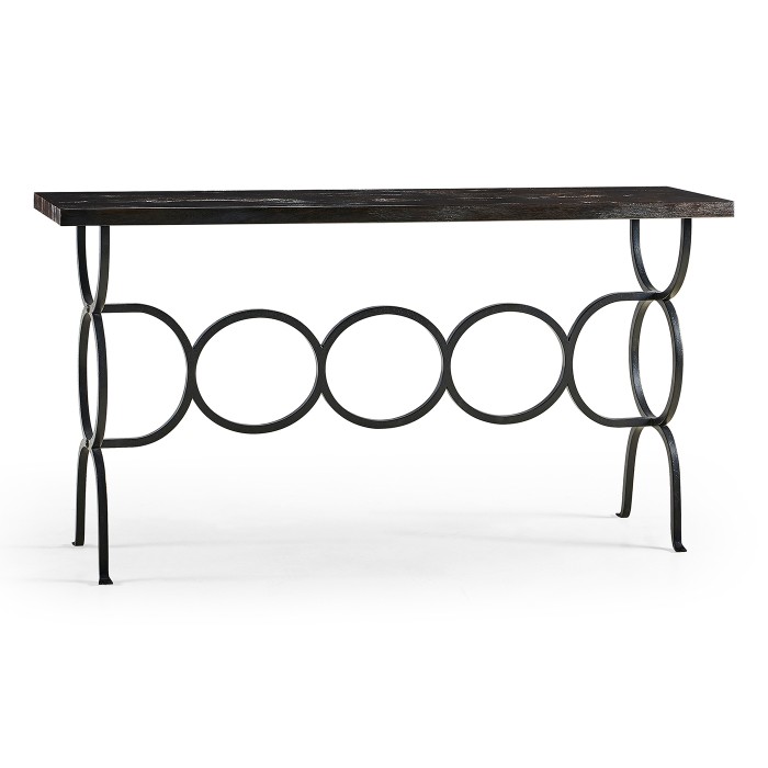 Casual Console Table with Iron Base