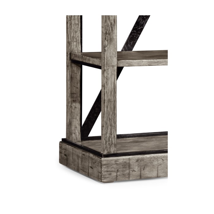 Antique Dark Grey Étagère or Bookcase