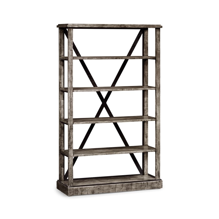 Antique Dark Grey Étagère or Bookcase