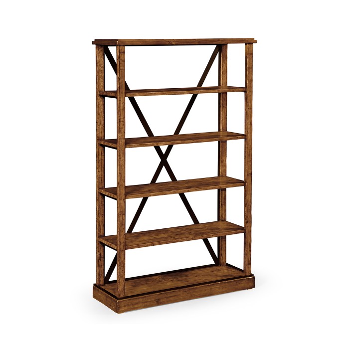 Country Walnut Étagère or Bookcase