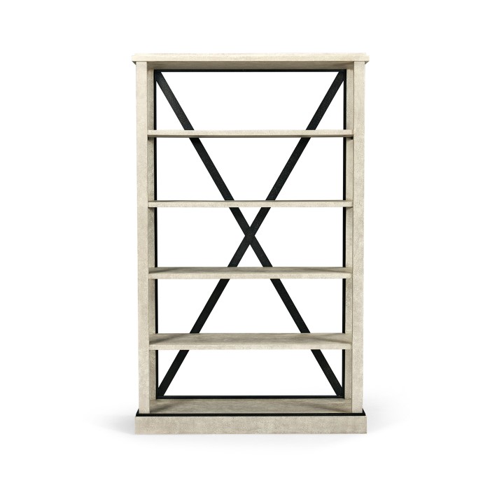 Whitewash Driftwood Étagère or Bookcase