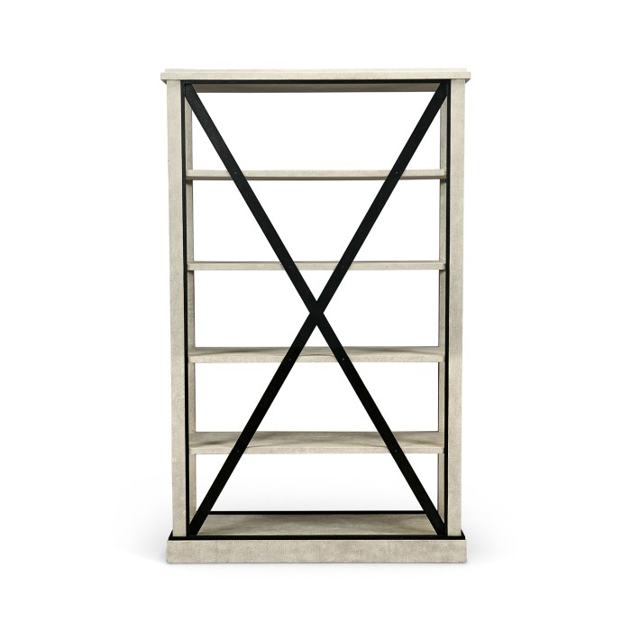 Whitewash Driftwood Étagère or Bookcase