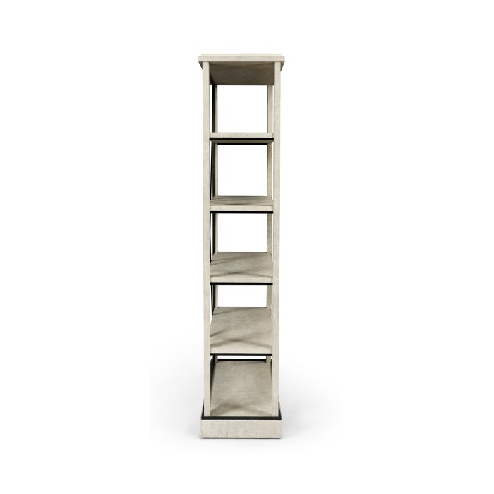 Whitewash Driftwood Étagère or Bookcase