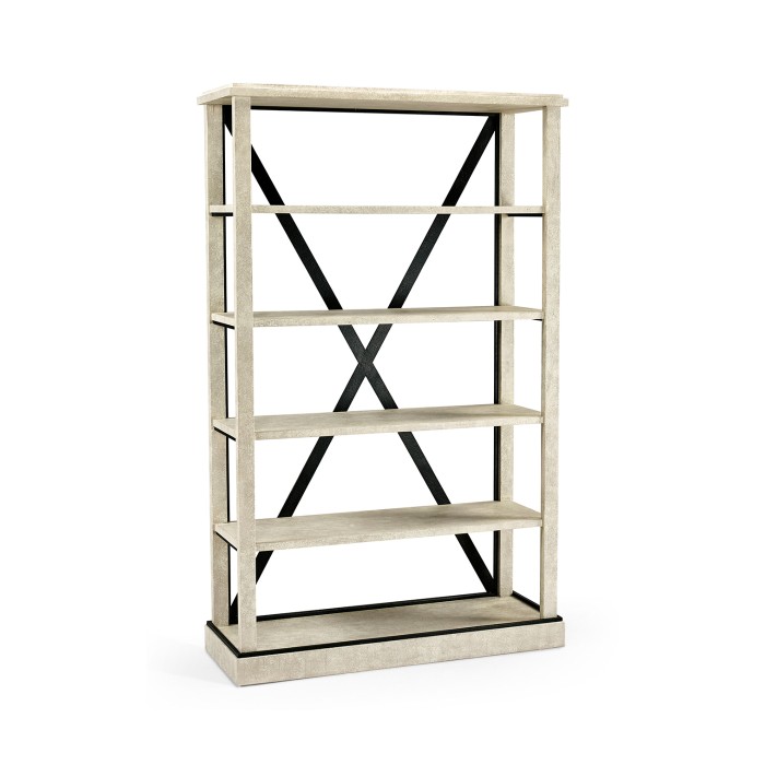 Whitewash Driftwood Étagère or Bookcase