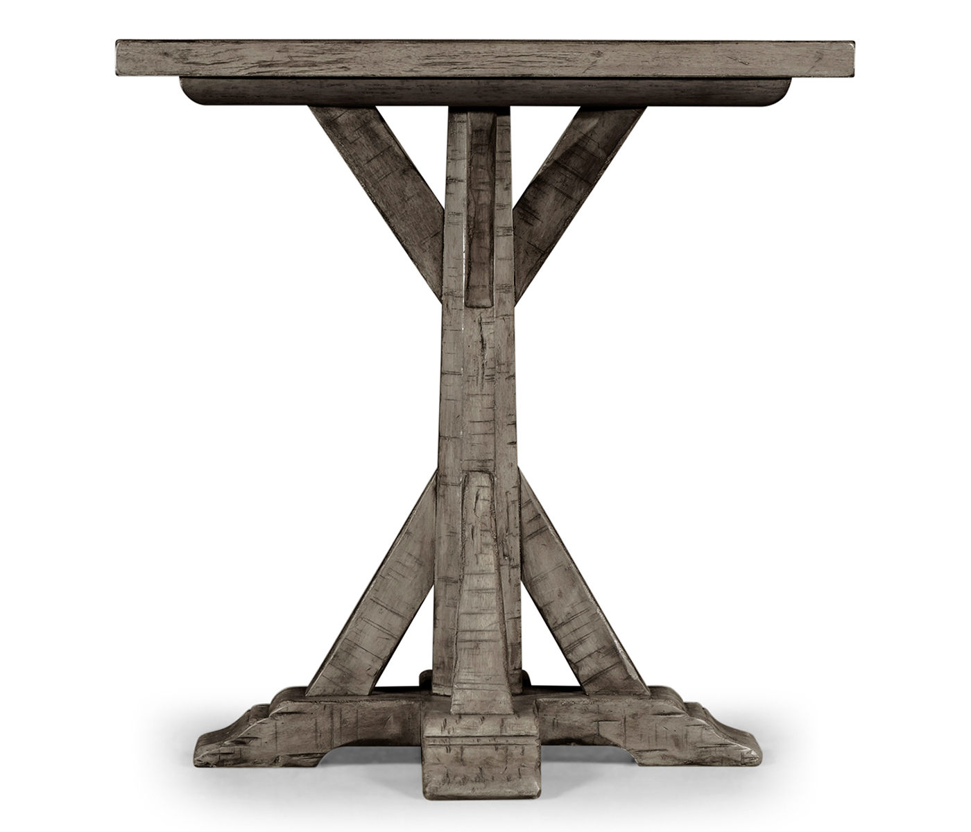 Antique Dark Grey Square Side Table
