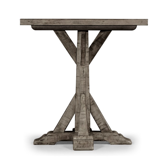 Antique Dark Grey Square Side Table