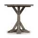 Antique Dark Grey Square Side Table