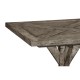 Antique Dark Grey Square Side Table