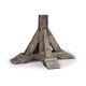 Antique Dark Grey Square Side Table