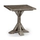 Antique Dark Grey Square Side Table