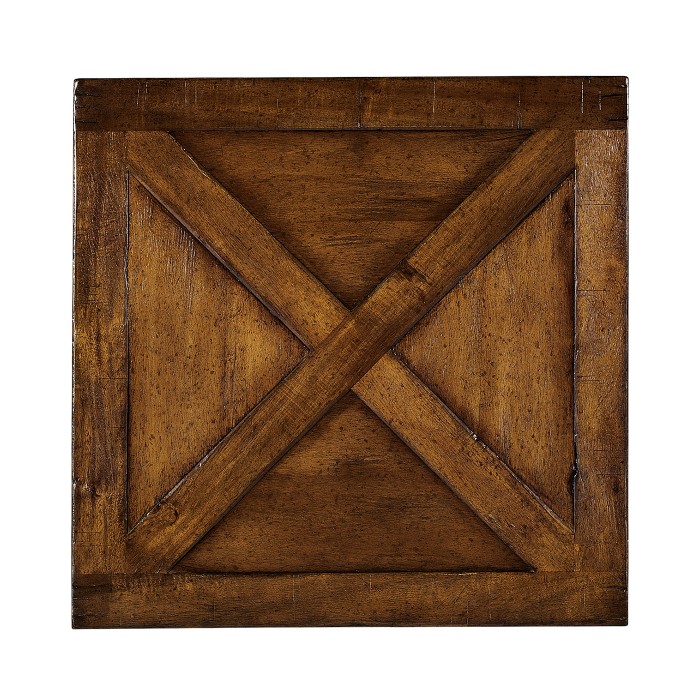 Country Walnut Square Side Table