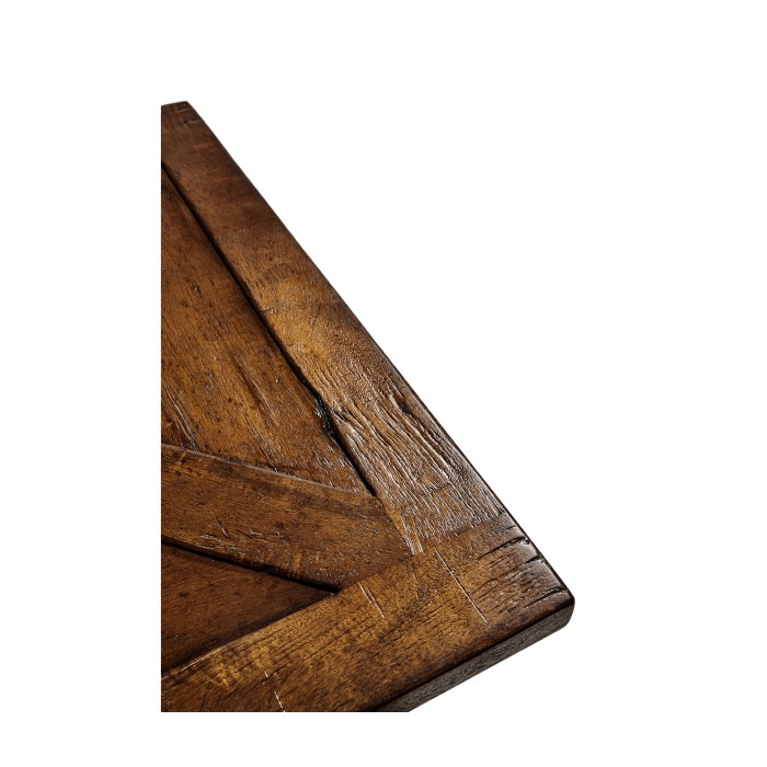 Country Walnut Square Side Table