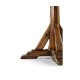 Country Walnut Square Side Table