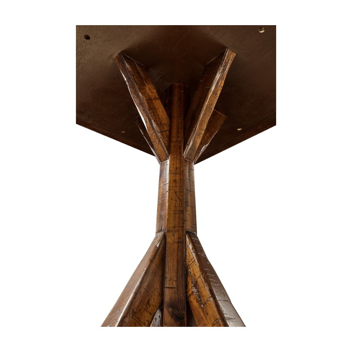 Country Walnut Square Side Table