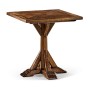 Country Walnut Square Side Table