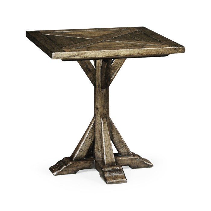 Dark Driftwood Square Side Table