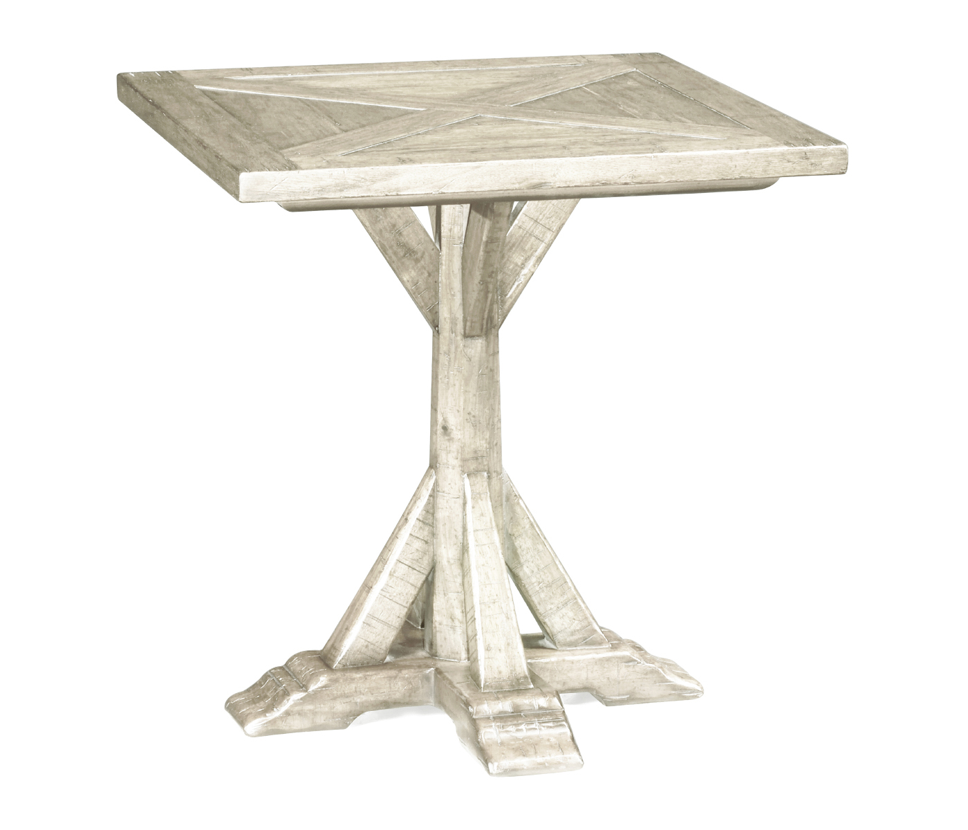 Whitewash Driftwood Square Side Table
