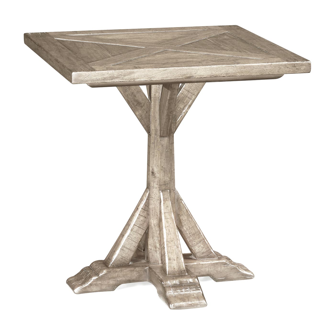 Rustic Grey Square Side Table