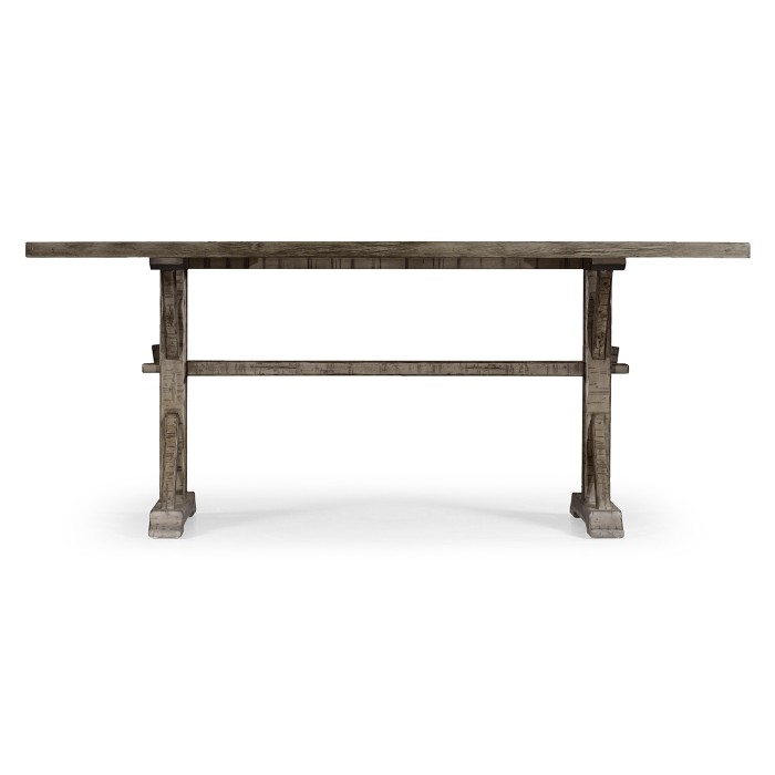 Solid Antique Dark Grey Dining Table 72