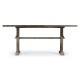 Solid Antique Dark Grey Dining Table 72