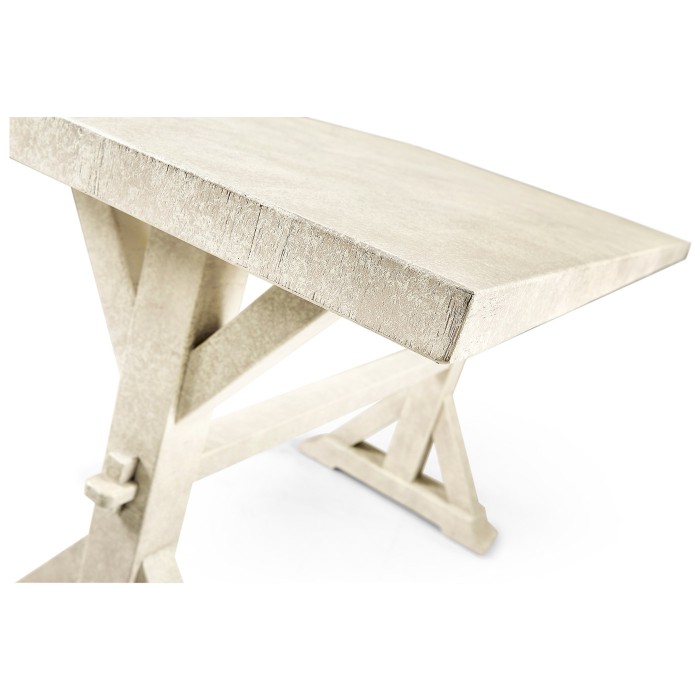 Solid Whitewash Driftwood Dining Table 54