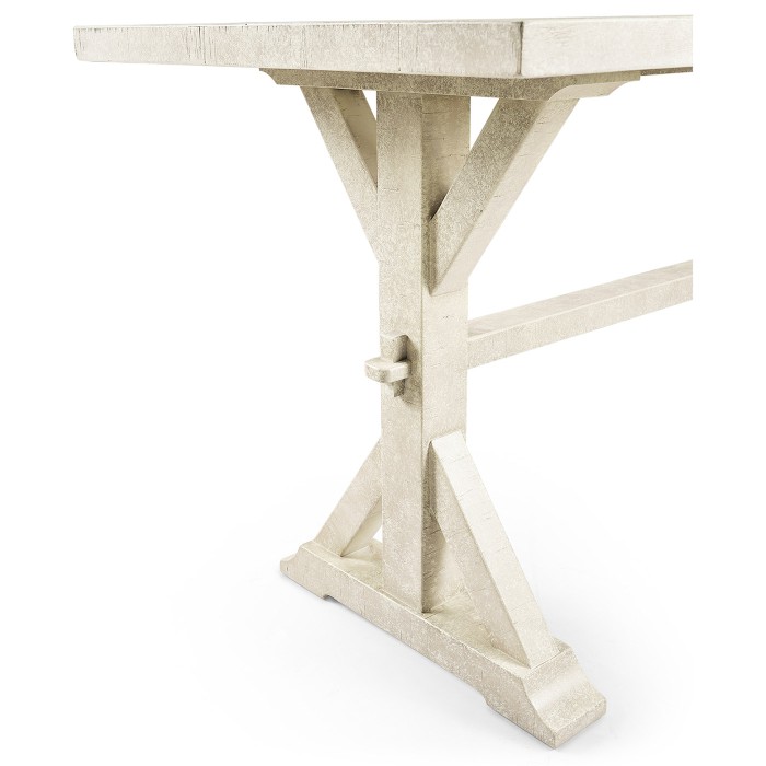 Solid Whitewash Driftwood Dining Table 54